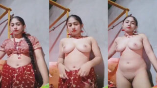 Super sexy village girl saree striptease show