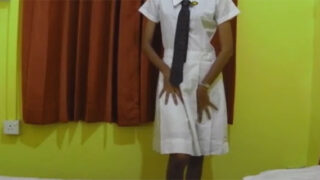 Village girl in school dress  fucked by her boyfriend