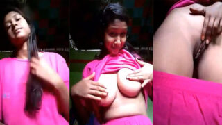 Busty Bengali village girl showing her assets