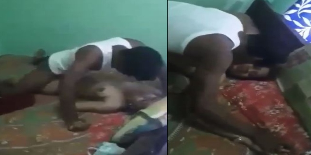 Village wife fucking with lover caught by husband