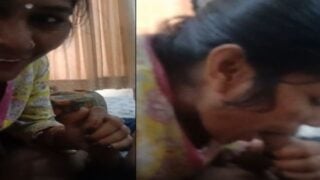 Desi village maid giving a nice blowjob