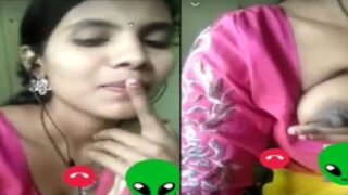 Cute Indian village girl fingering pussy on video call