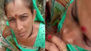 Local village Randi Bhabhi giving blowjob outdoors