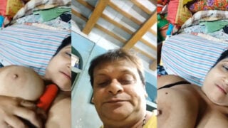 Busty village Bhabhi playing with dildo