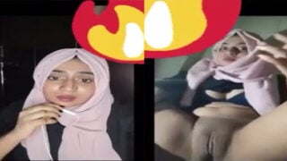 Dehati Bangladeshi Hijab girl showing pussy