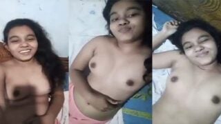 Lankan village girl topless nude selfie MMS