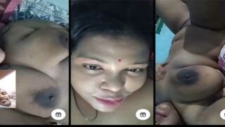 Tamil village wife showing her nudity on video call