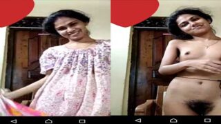 Hairy pussy Dehati girl nude show on video call