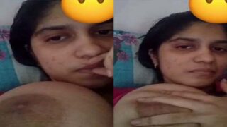 South Indian village girl shows her big boobs