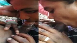 Dehati Marathi randi blowjob sex with customer in jungle