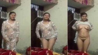 Beautiful Dehati wifei nude captured by hubby