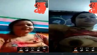 Bangla housewife showing boobs to BF on video call