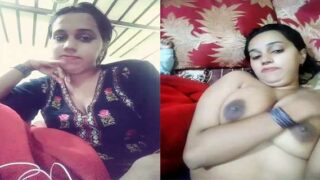 Dehati cute Bhabhi striptease nude show for lover