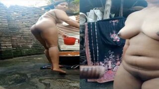 Real big ass village girl full nude bath selfmade video
