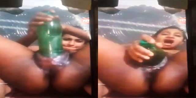 Bottle Sex Videos - Village girl inserting big bottle inside her pussy