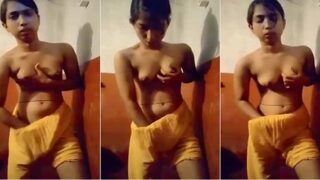 Bangladeshi village girl fingering and masturbating