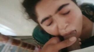 Pakistani Dehati girl eating cum from dick