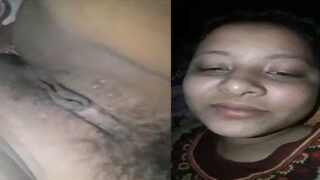 Adorable village girl fingering