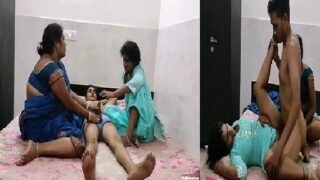 Desi village threesome sex with wife and sister