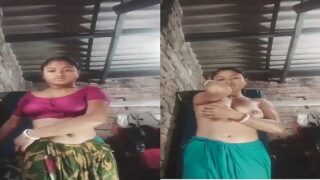Desi village wife stripping to nude for ex-lover