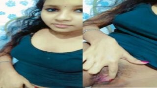 Cute village desi girl spreading pussy lips