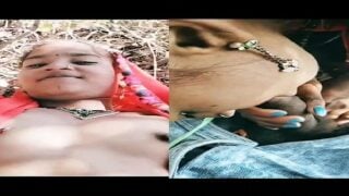 Tribal village girl fucking outdoor with lover