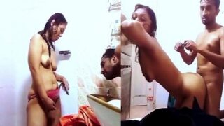 Indian couple nude bath and fuck under shower