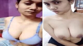 Indian girl big boobs showing selfie for lover