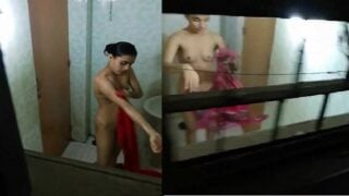 Neighbor girl bathing hidden cam sex recording