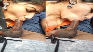 Indian girl sucking brown dick MMS videos