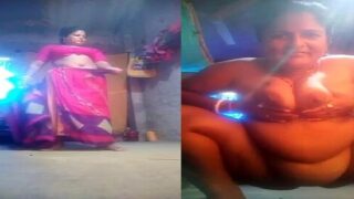 Indian housewife big boobs and big ass flaunt