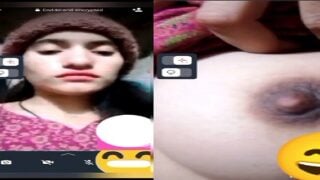 Pakistani sex babe milking boobs and bald pussy