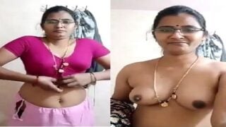 Telugu village sex aunty removing saree and blouse