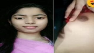 Bengali girl boobs displayed on video call sex