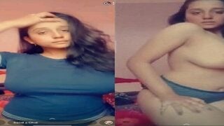 Milk jugs girlfriend nude selfie video shared