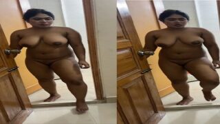 Sexy slut naked walking after sex captured
