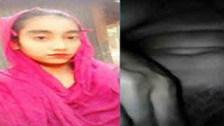 Bangladeshi girl showing hairy wet village pussy