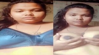 Indian girl topless round boobs village sexy video
