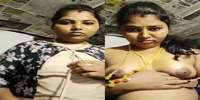 Tamil aunty sex tease topless video for lover