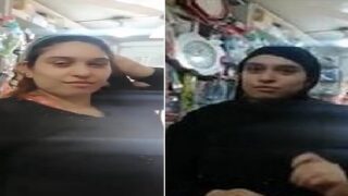 Pakistani Muslim lady showing big boobs in shop