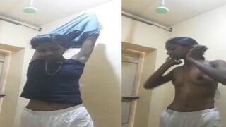 Tamil village girl sex tease naked in bathroom