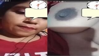 Bengali sex girlfriend fingering on video call