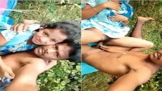 Indian girl outdoor sex with boyfriend in jungle