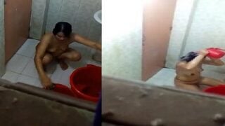 Bhabhi naked bathing hidden cam sex capture