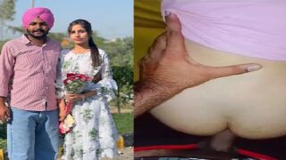 Punjabi couple standing doggy fucking sex MMS