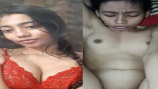Cum on boobs after village fucking of desi GF
