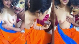 Ludhiana wife porn sex with masked servant at home